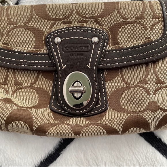 Coach Turn Lock Wristlet - Picture 2 of 9